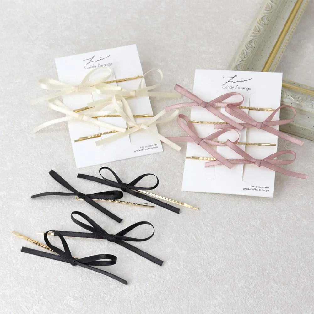 Skinny Bow Hairpin Set