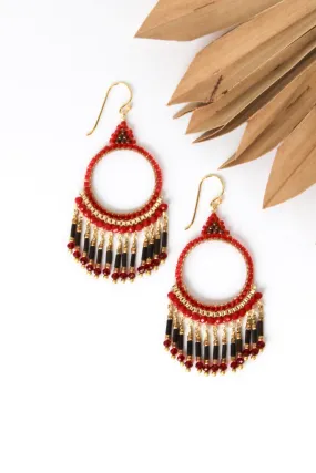 Sm Thai Round Chandelier Earrings