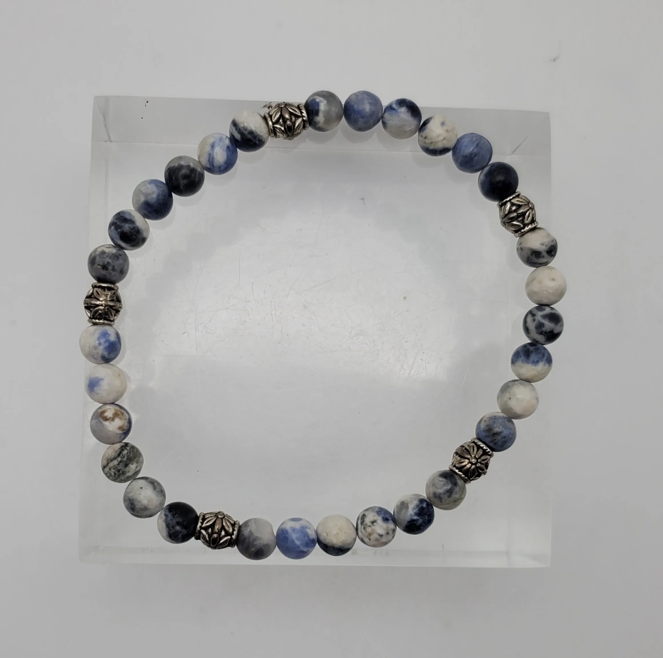 Sodalite Beaded Stretch Bracelet