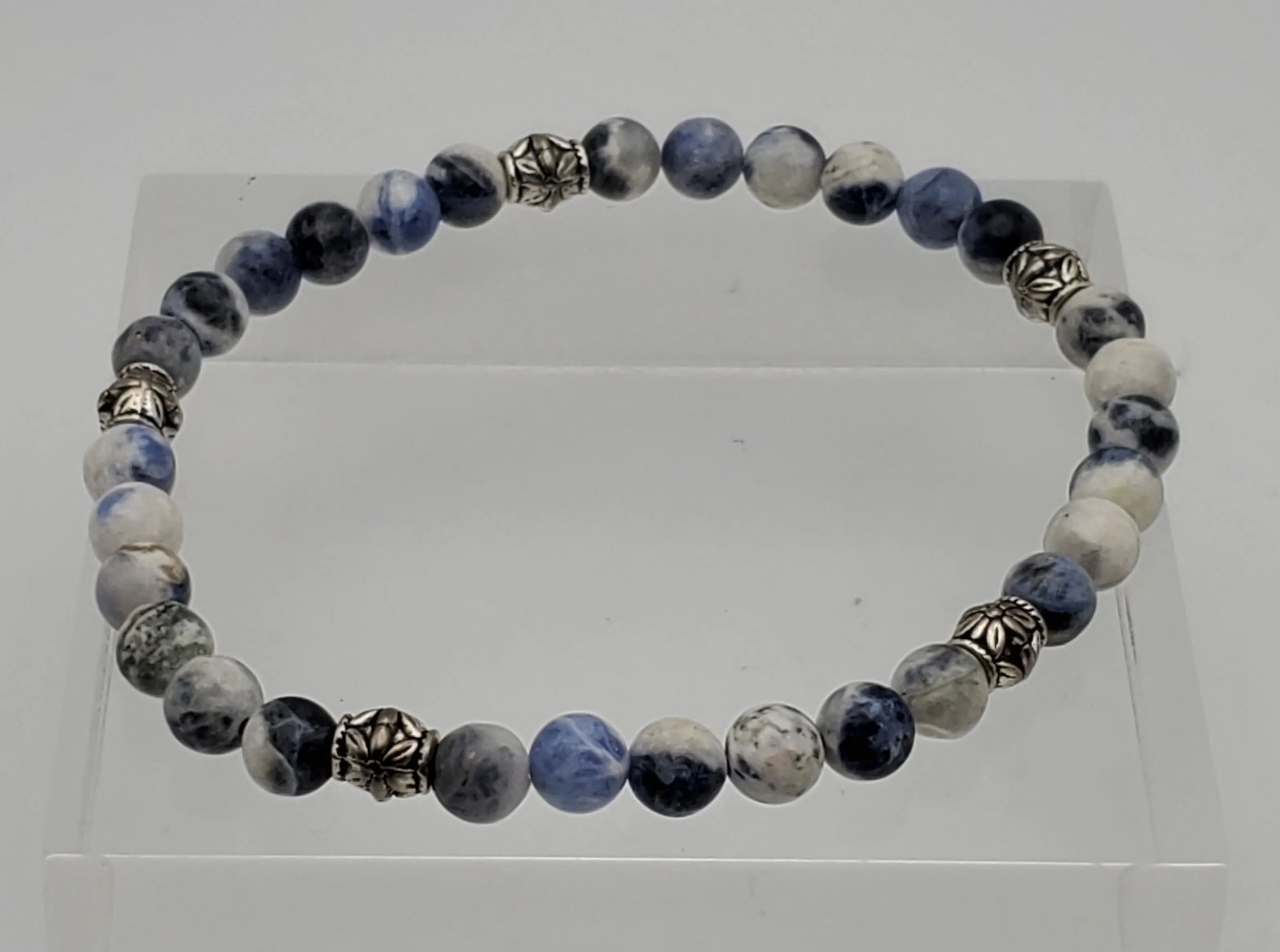 Sodalite Beaded Stretch Bracelet