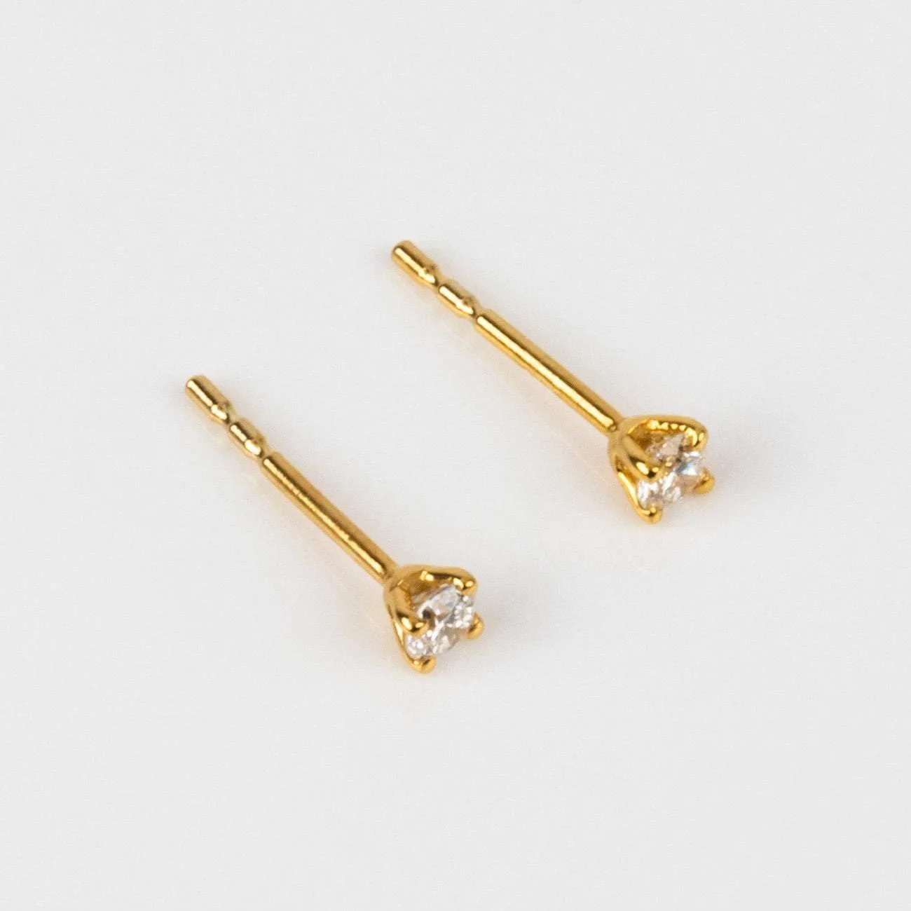 Solid Gold Diamond Studs