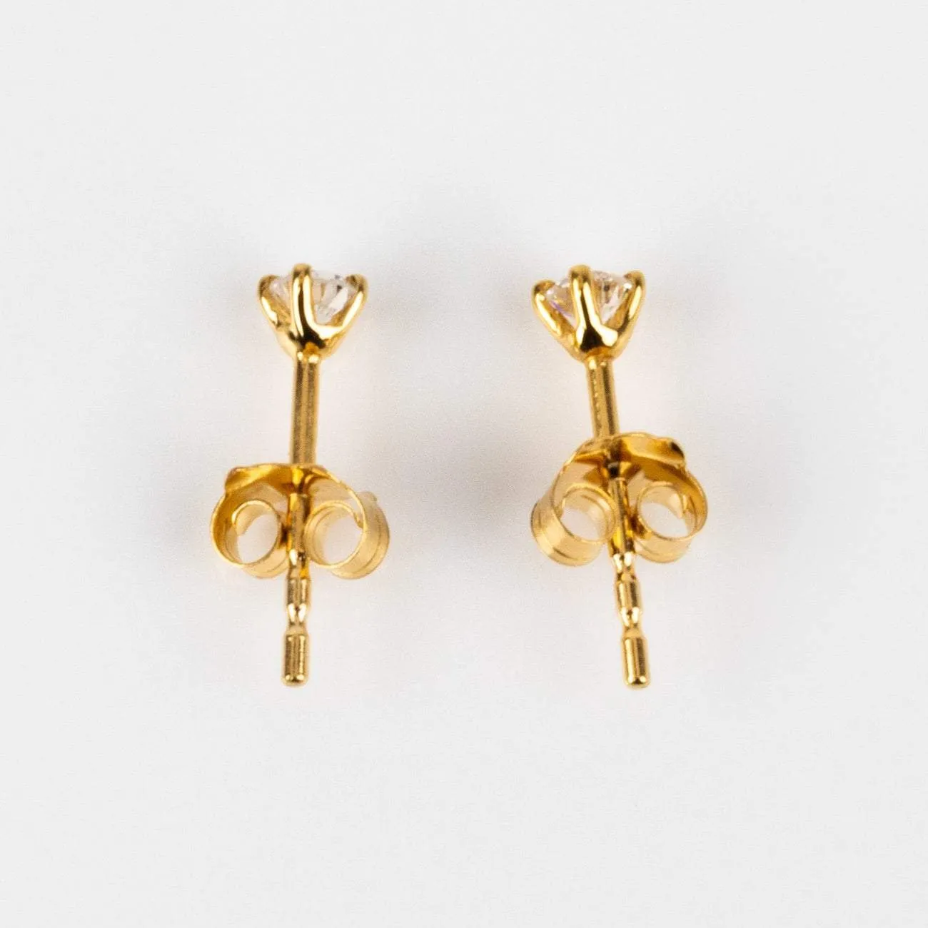 Solid Gold Diamond Studs