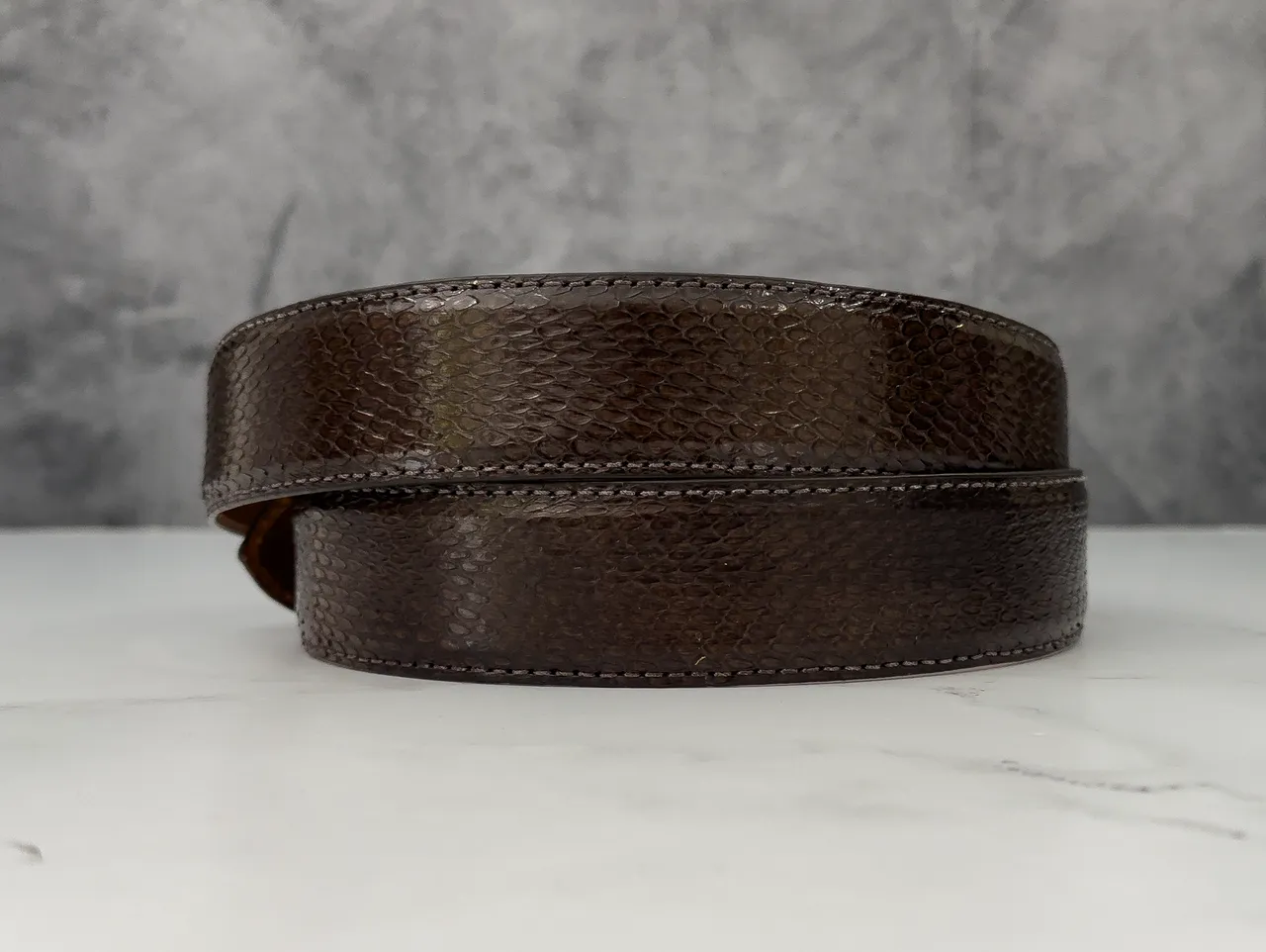 Spitting Cobra Front Cut Belt: Brown