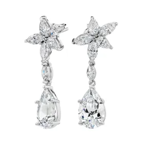 Statement earrings with 8.78 carats* of diamond simulants in sterling silver