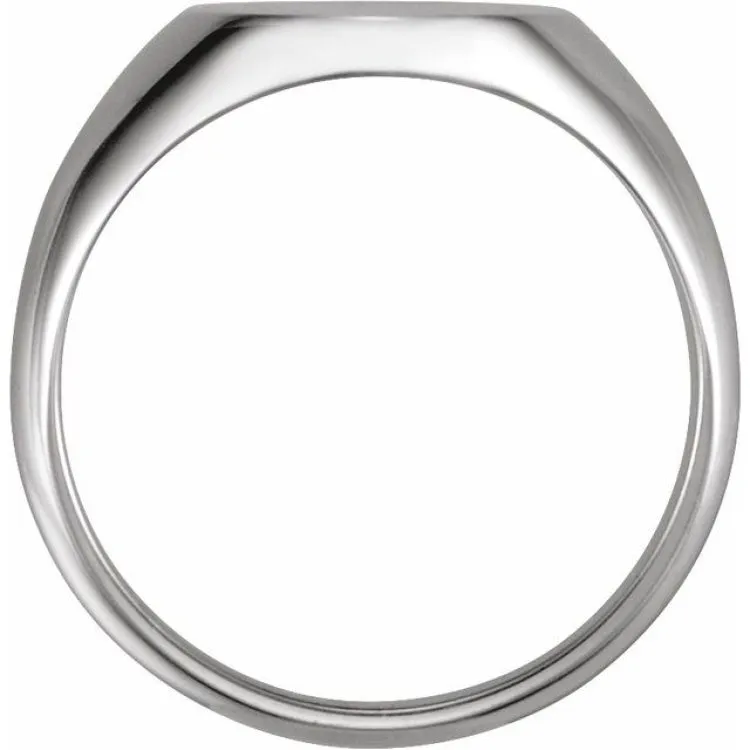 Sterling Silver 12x10 mm Oval Signet Ring