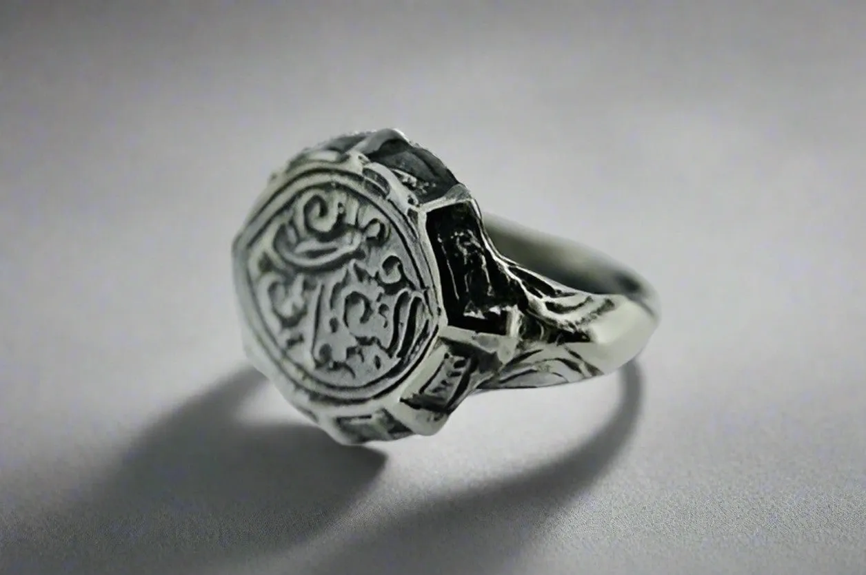 Sterling Silver 8 Point Oval Seal/Signet Ring