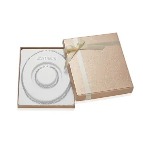 Sterling Silver Belcher Round Chain & Bracelet Box Set