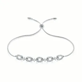 Sterling Silver  Cubic Zirconia Bracelet