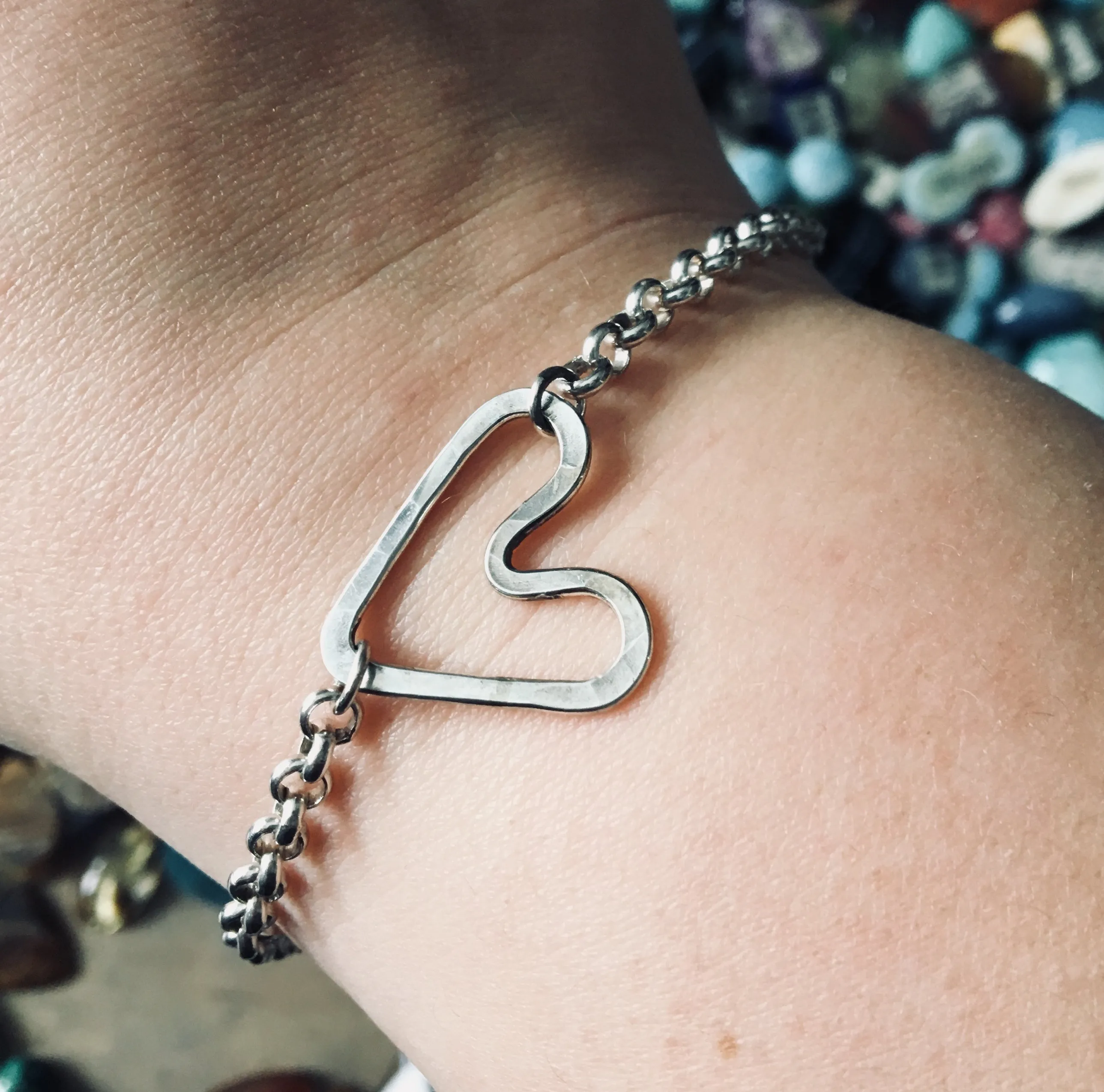 Sterling Silver Heart Bracelet