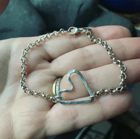 Sterling Silver Heart Bracelet