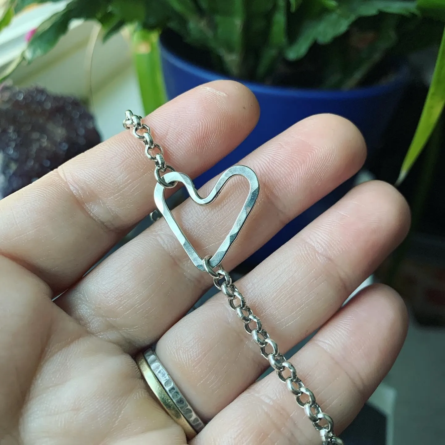 Sterling Silver Heart Bracelet