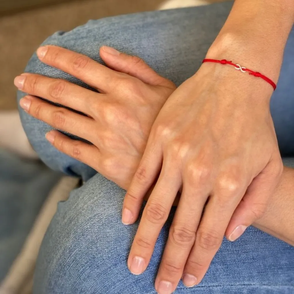 Sterling Silver Infinity Red Bracelet