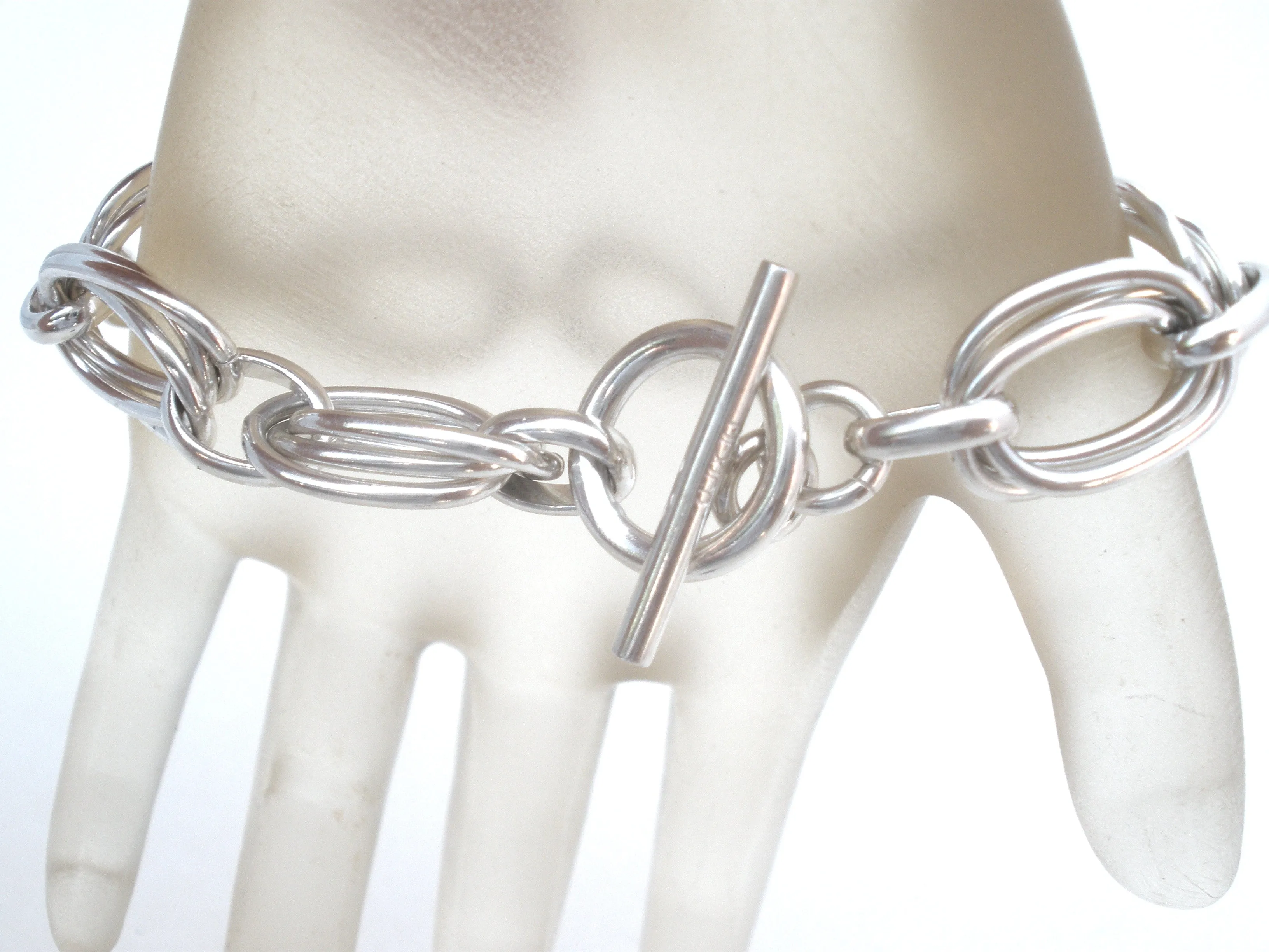 Sterling Silver Triple Link Bracelet ATI Mexico