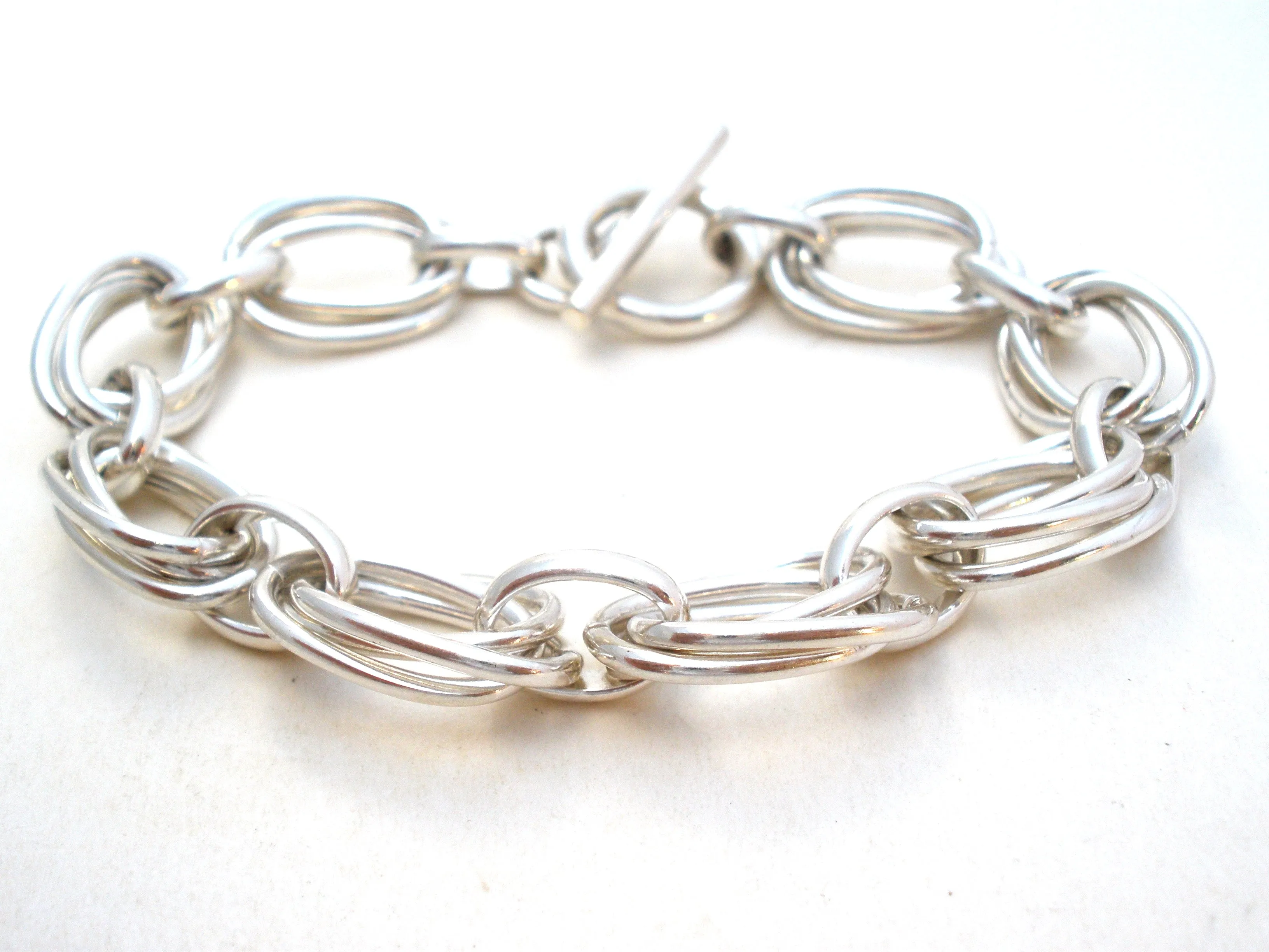 Sterling Silver Triple Link Bracelet ATI Mexico