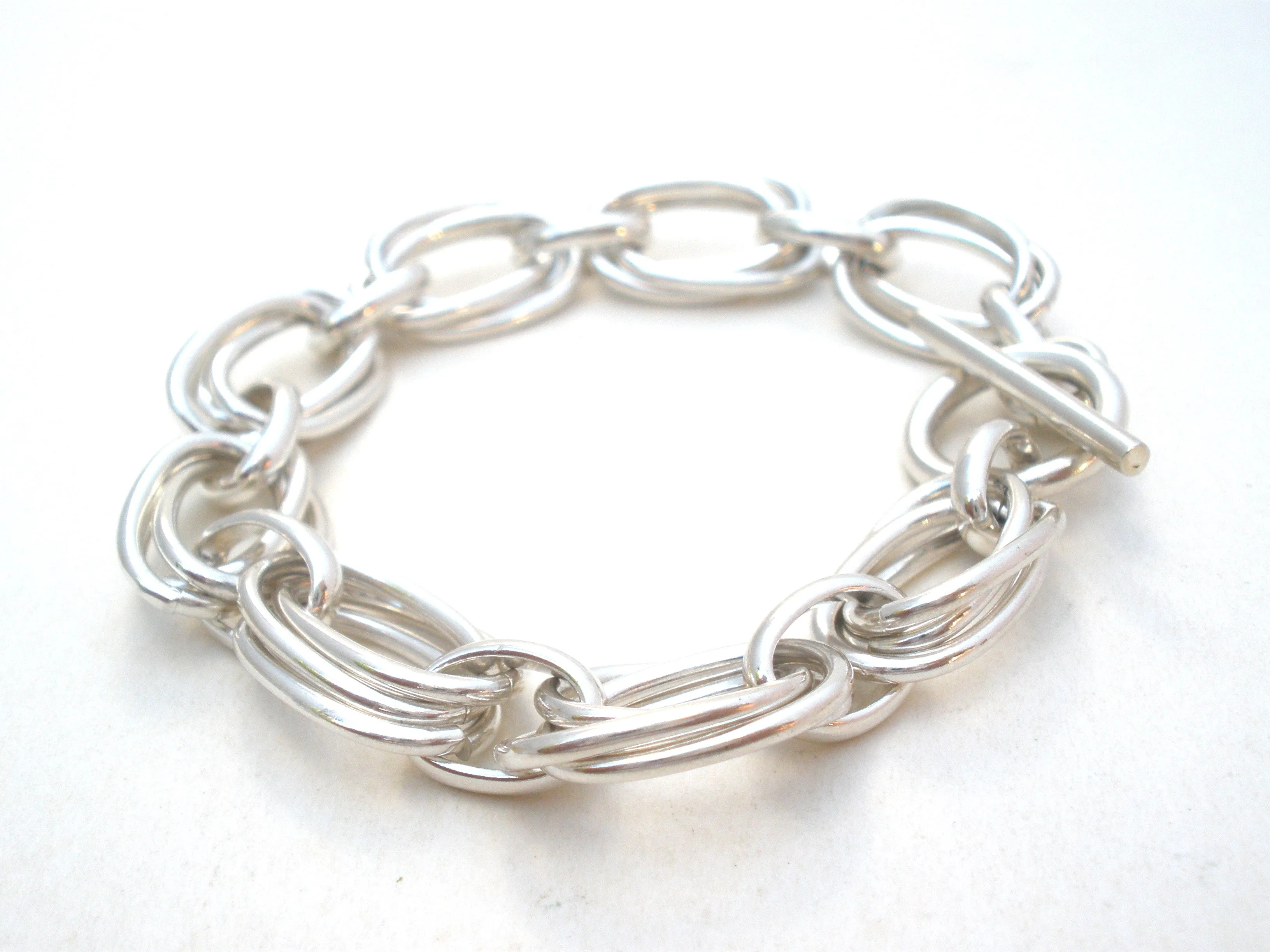 Sterling Silver Triple Link Bracelet ATI Mexico