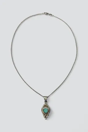 Sterling Silver Turquoise Pendant Necklace