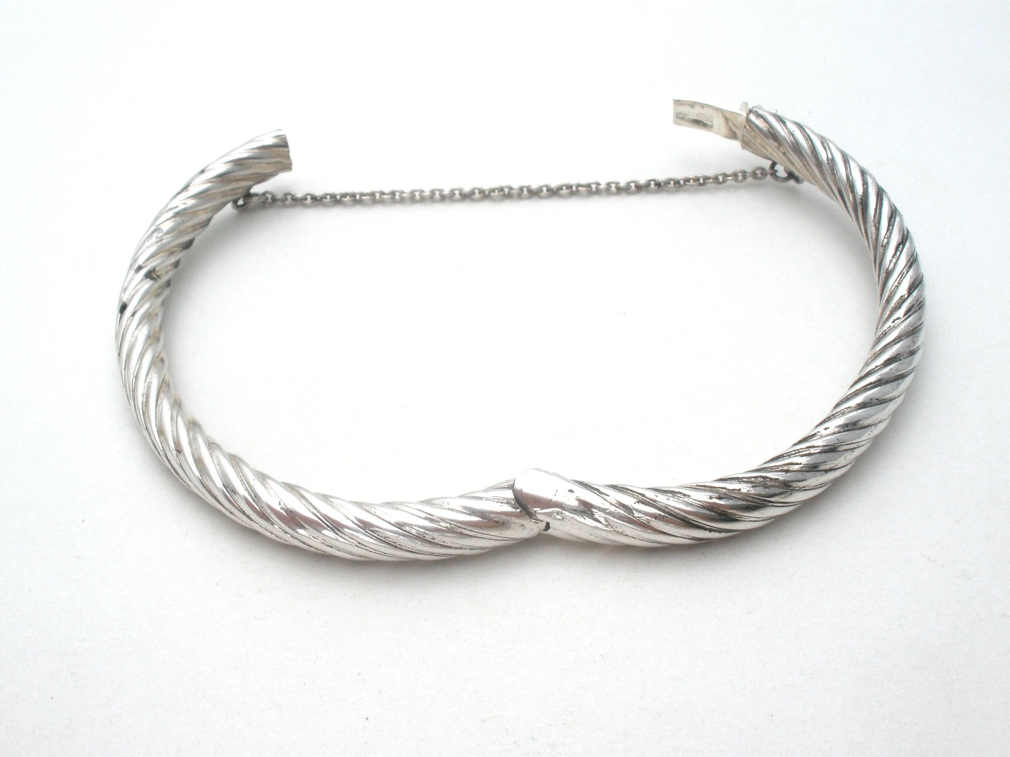 Sterling Silver Twisted Bangle Bracelet Vintage