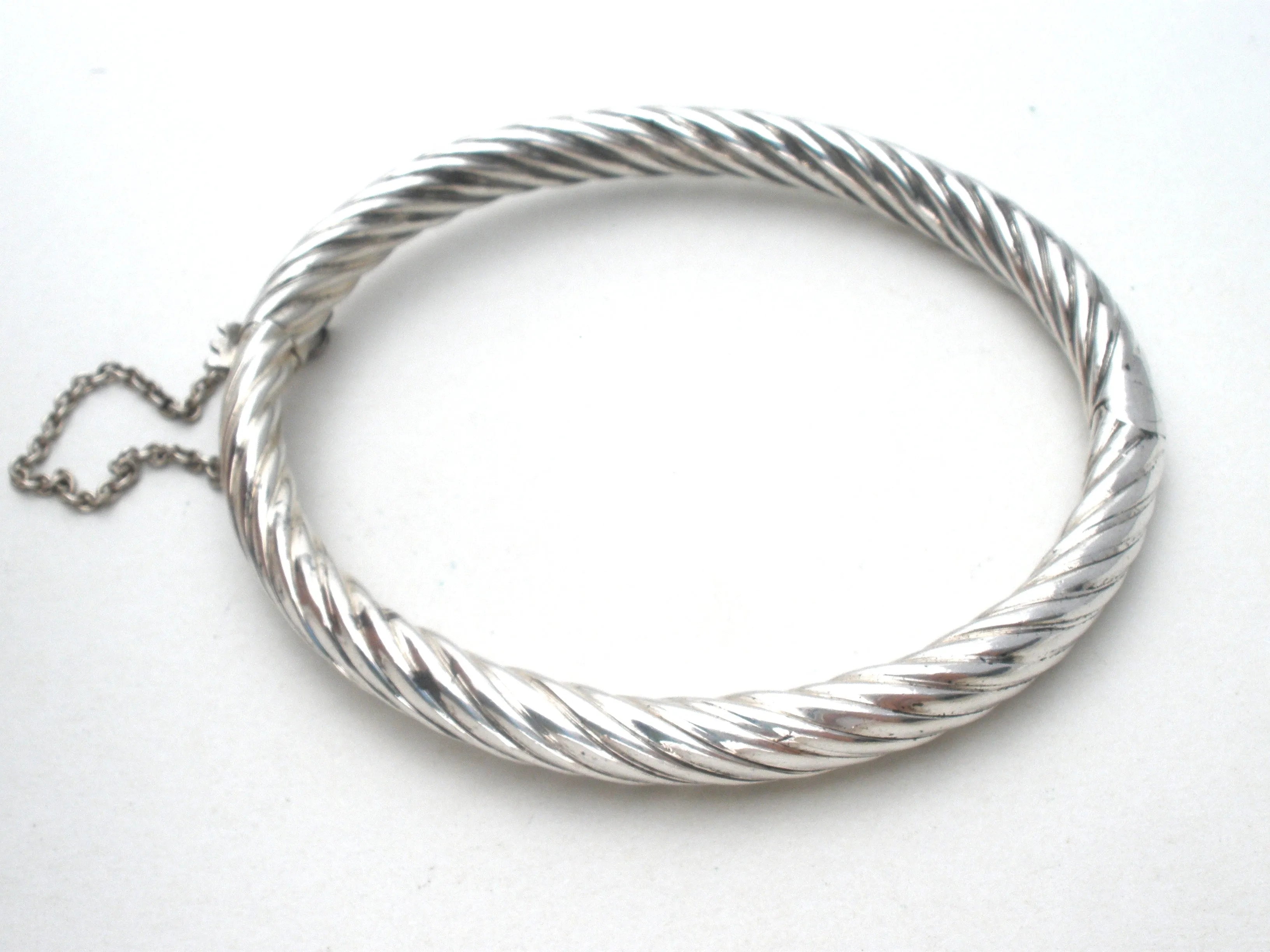 Sterling Silver Twisted Bangle Bracelet Vintage