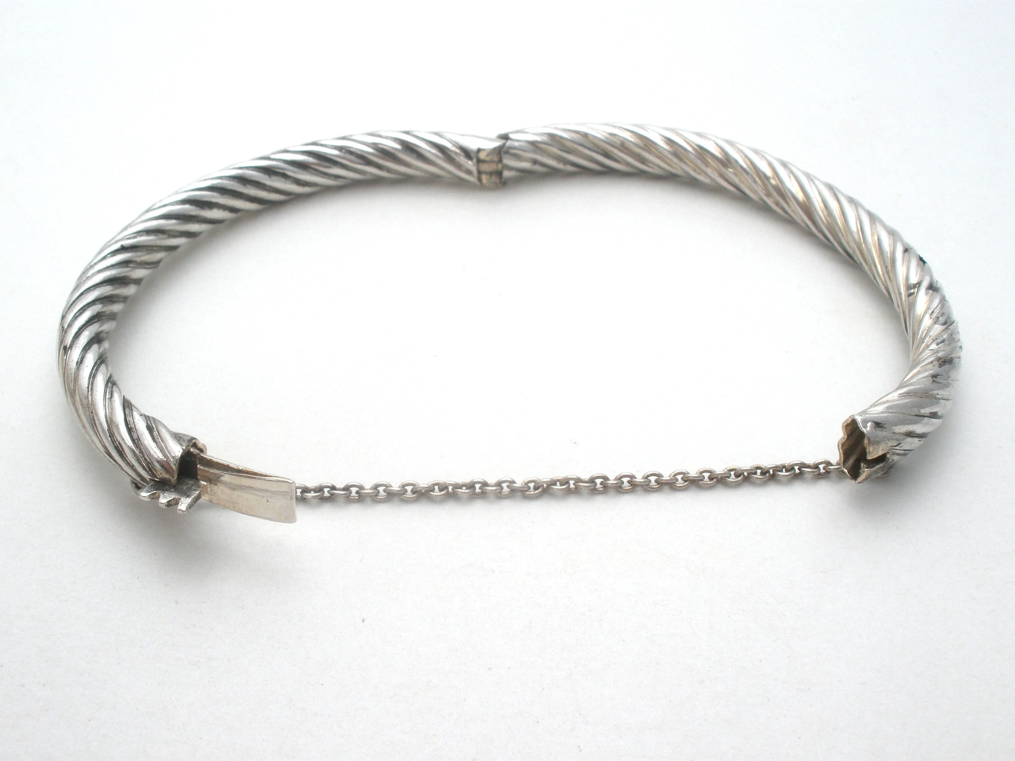 Sterling Silver Twisted Bangle Bracelet Vintage