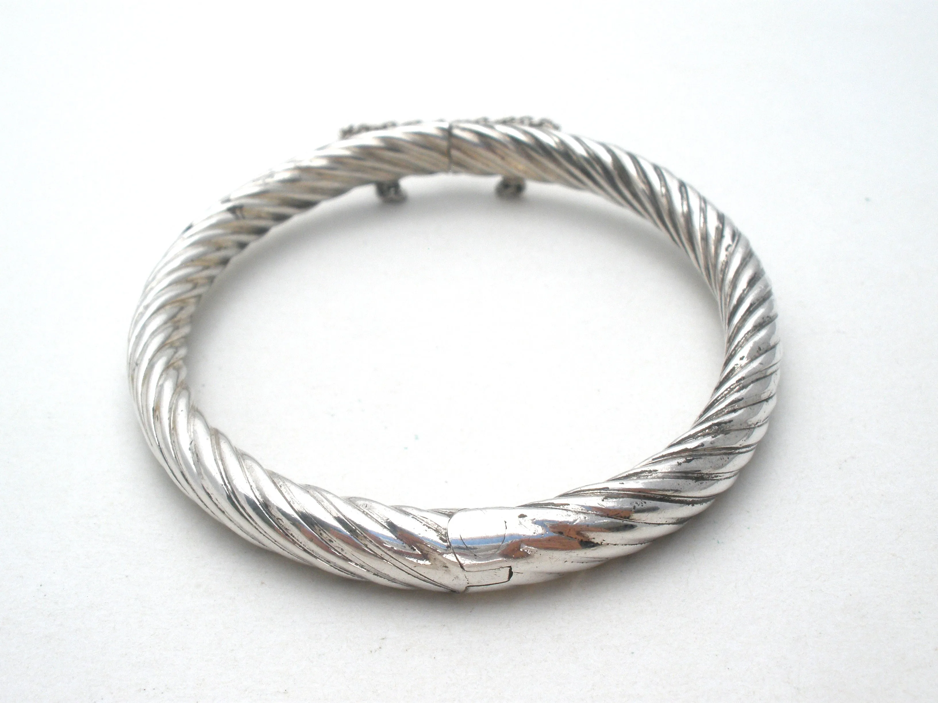 Sterling Silver Twisted Bangle Bracelet Vintage