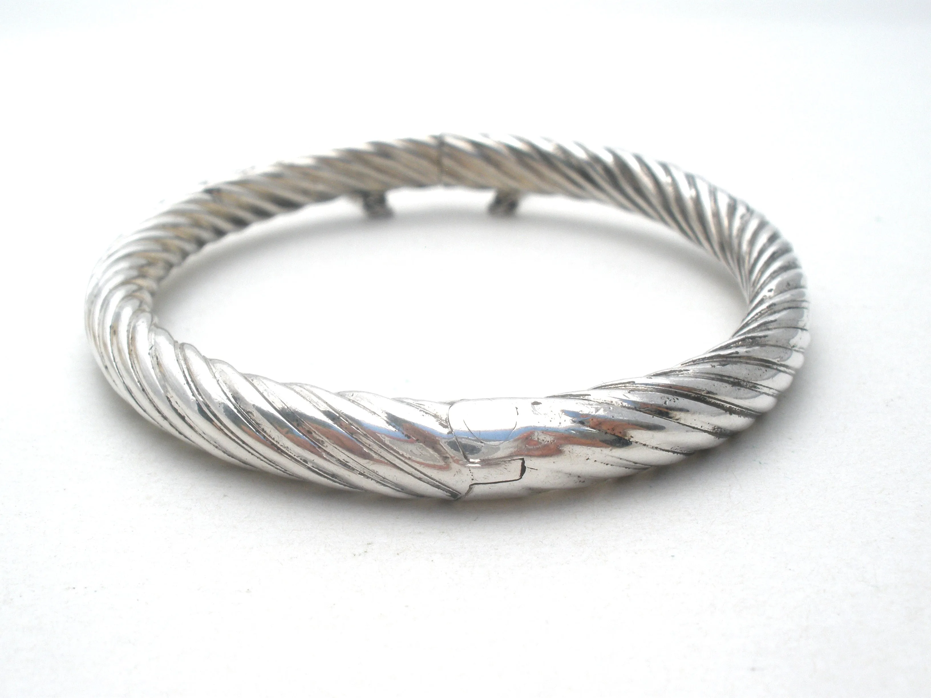 Sterling Silver Twisted Bangle Bracelet Vintage