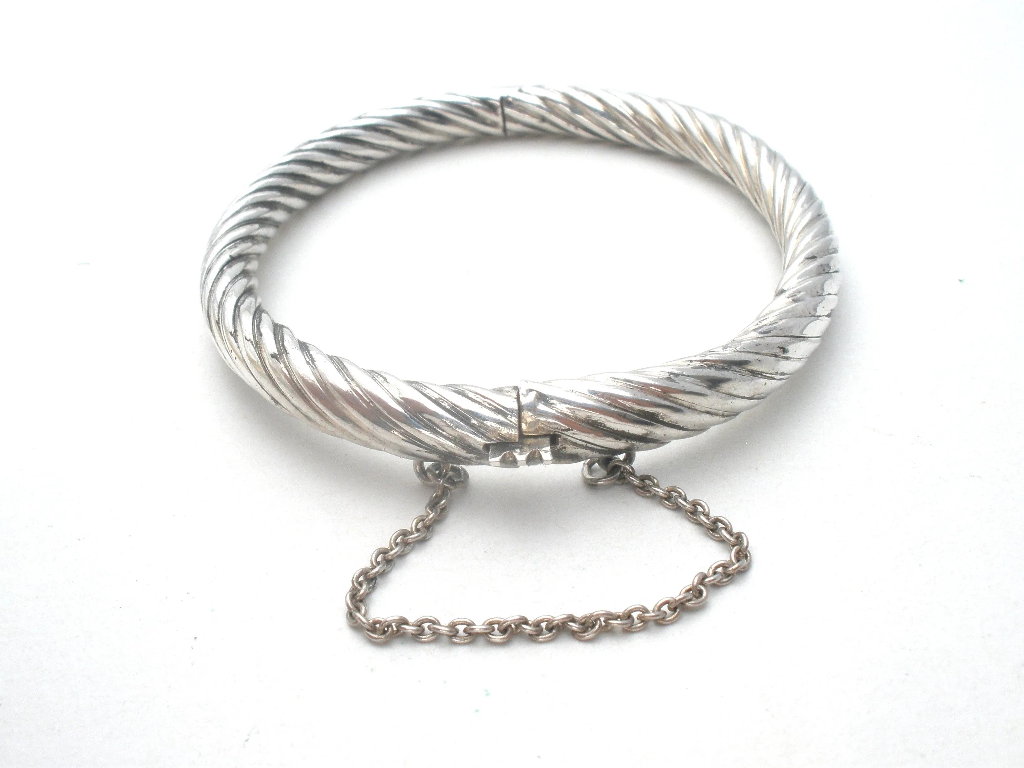 Sterling Silver Twisted Bangle Bracelet Vintage