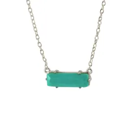 Sterling Turkoise Slice Necklace