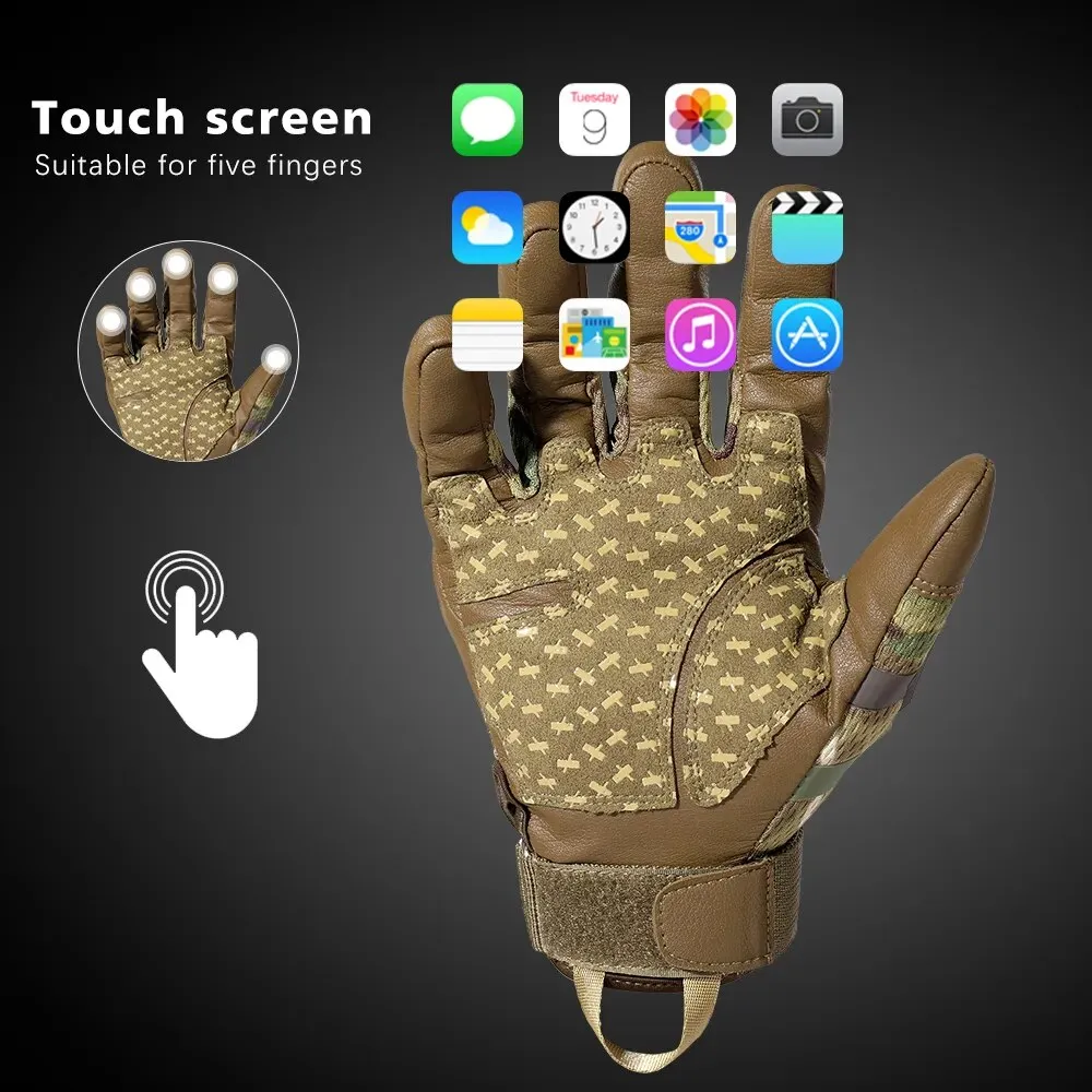 Tactical Gloves, Hard Shell Protective, Touch Screen, For Shooting Riding Hunting Fishing