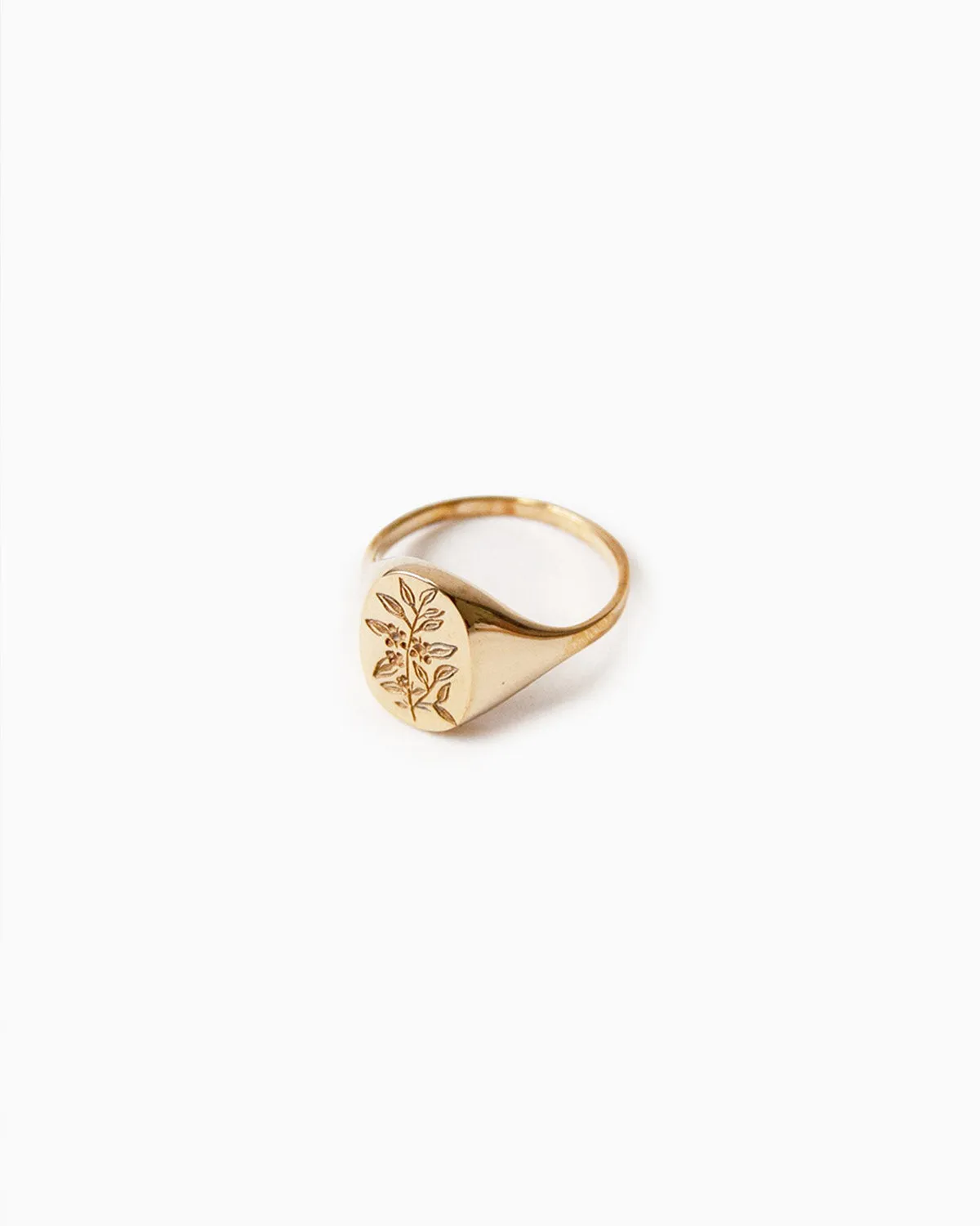 Tea Leaf Signet Ring<br>by Claus