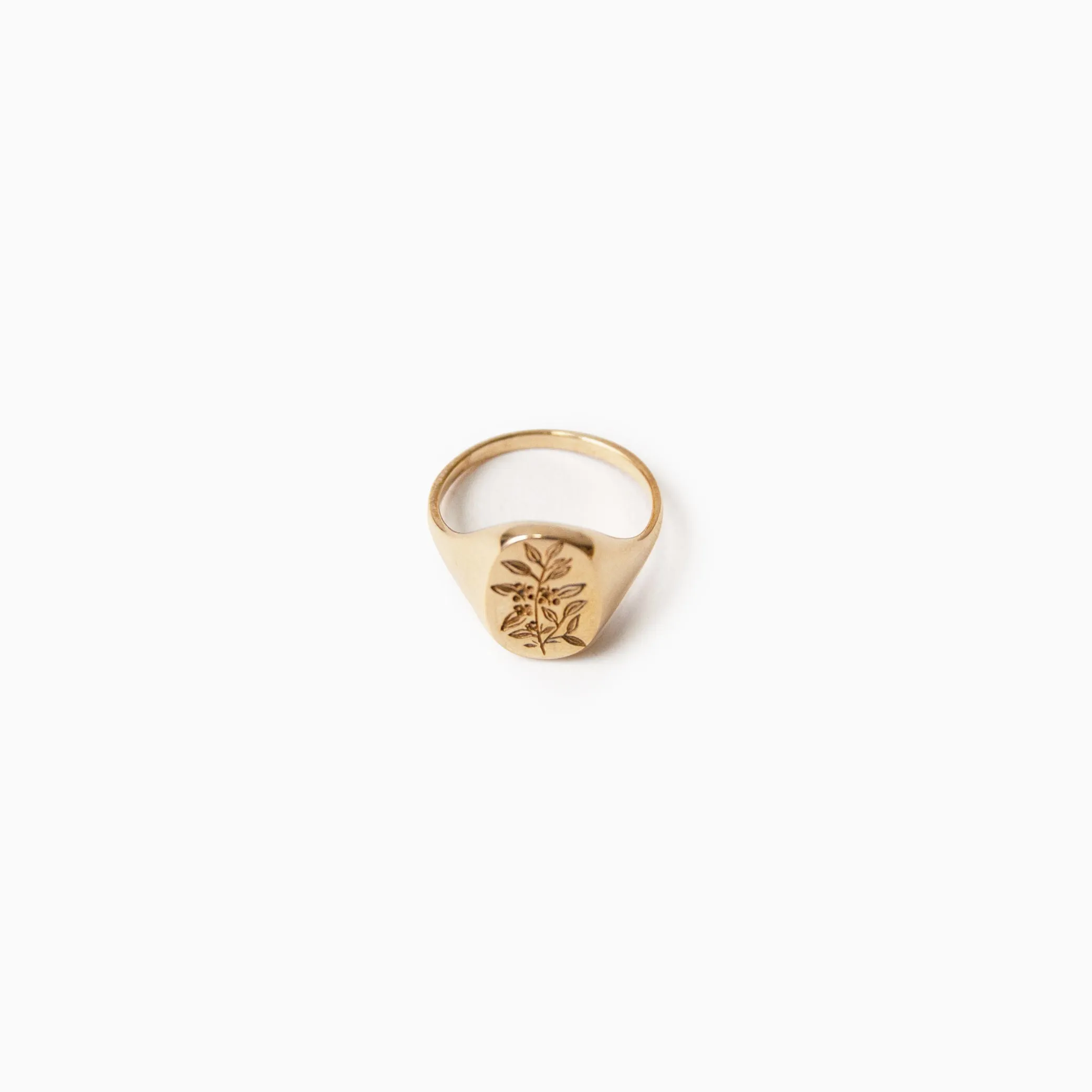 Tea Leaf Signet Ring<br>by Claus