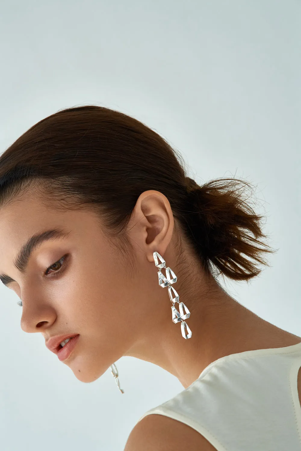 Tear Drop Chandelier L Earrings