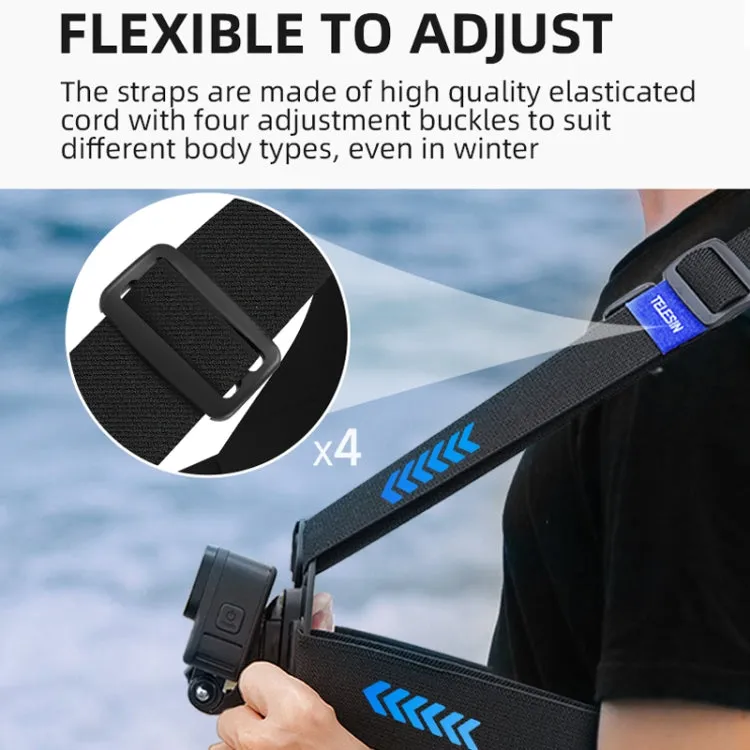 TELESIN  Chest Strap Mount Waistcoat Belt  Mount For Action Camera