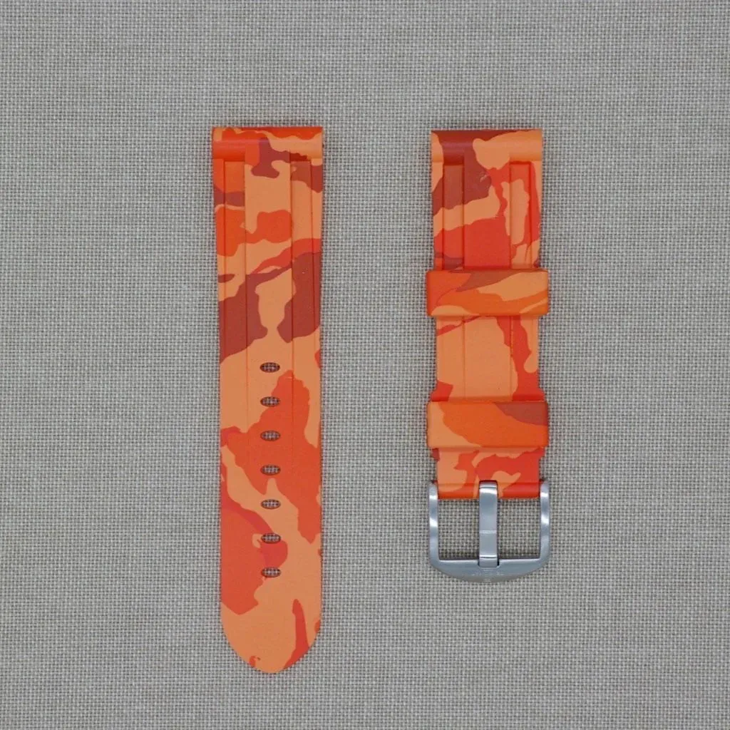 Tempomat - Orange Camo Rubber Strap - iwatch-