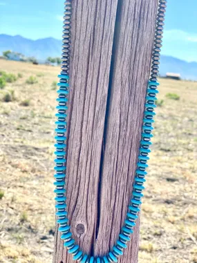 The Dakotas Silver & Turquoise Navajo Pearl Necklace