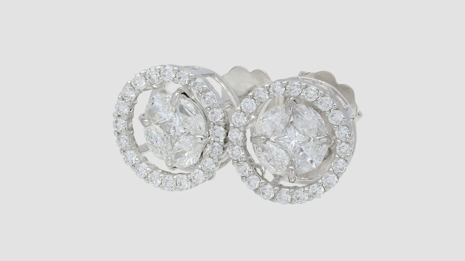 The Rumba Dancing Diamond Stud Earrings