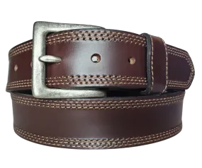 The Triple Stitched Leather Belt