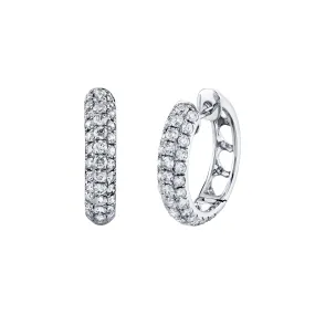 Three Row Diamond Hoops