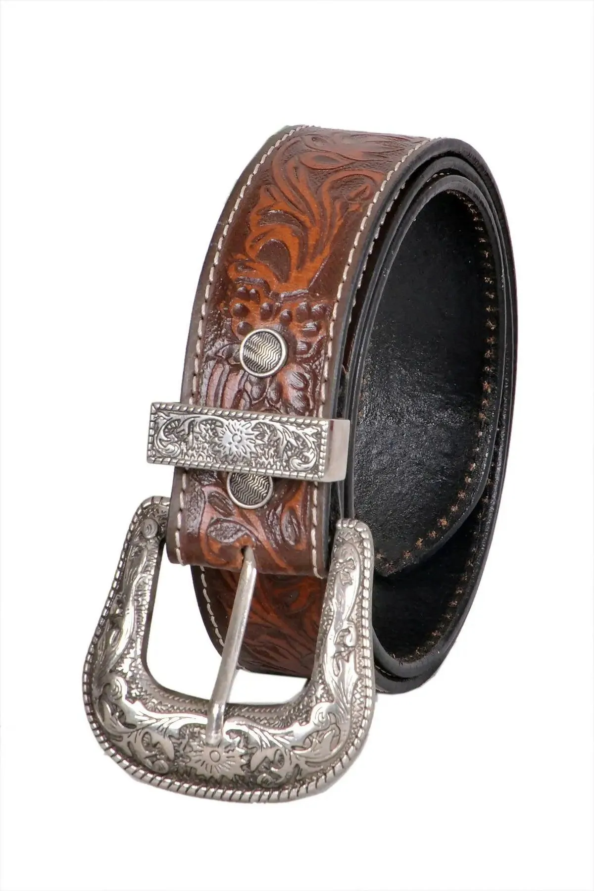 TLP MAHARAJA Leather Belt for Men Colour - Brown (SKU BELT-10030)