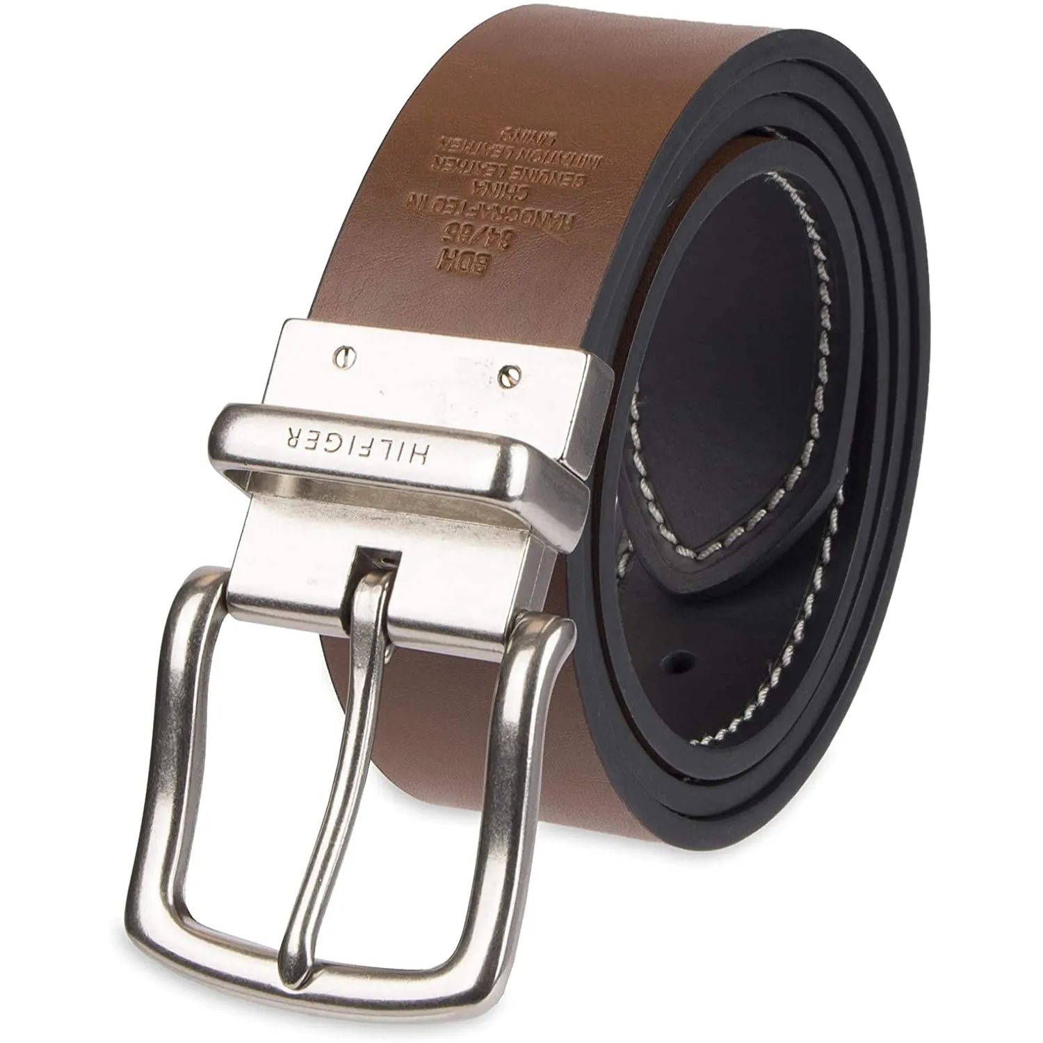 Tommy Hilfiger Men's Reversible Belt | Black/Brown Stitch