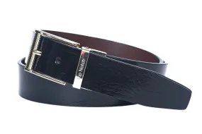 Top Notch Leather Belt for Men Colour - Black / Tan Reversible Italian Belt (SKU TP0030)