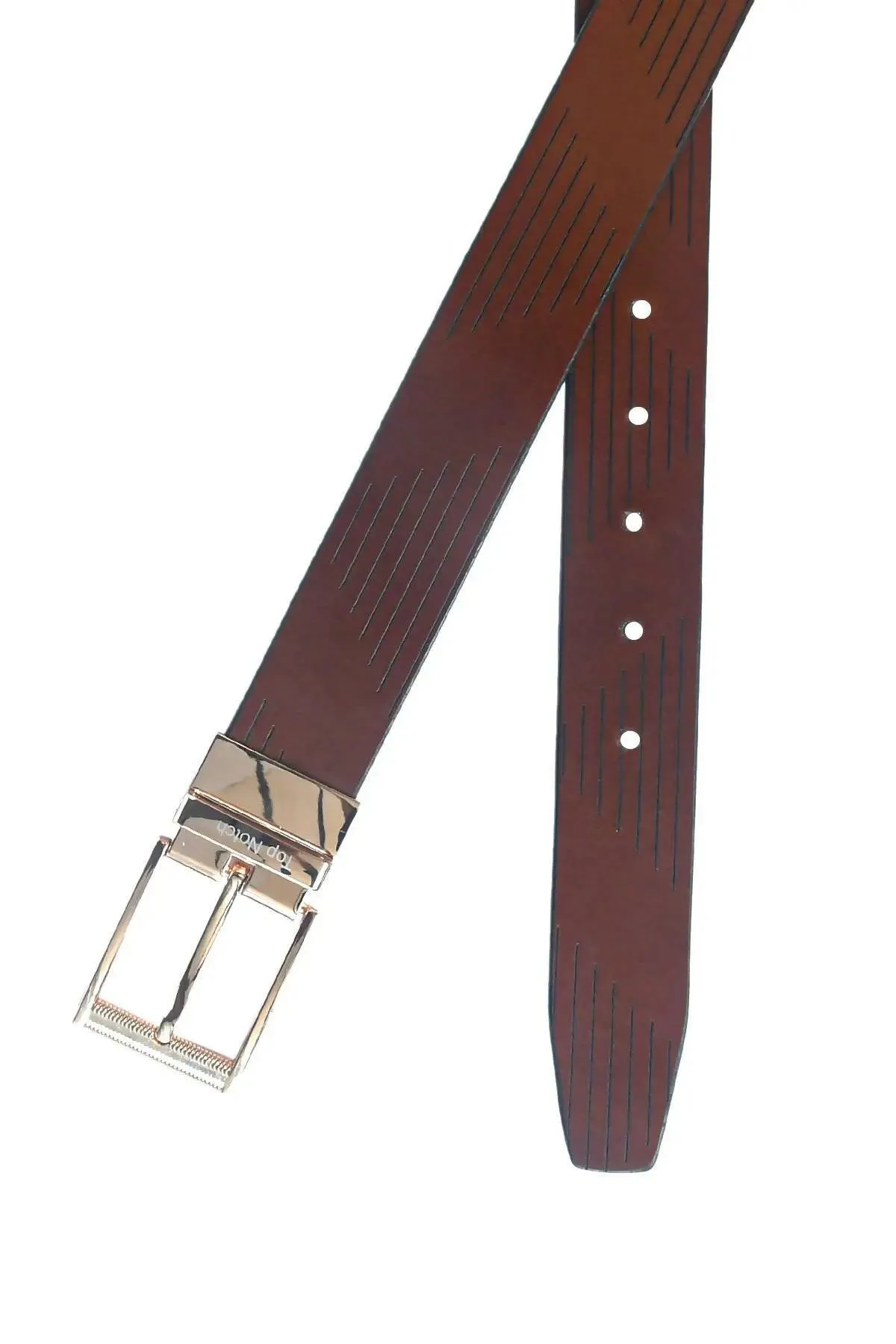 Top Notch Leather Belt for Men Colour - Black / Tan Reversible Italian Belt (SKU TP0030)