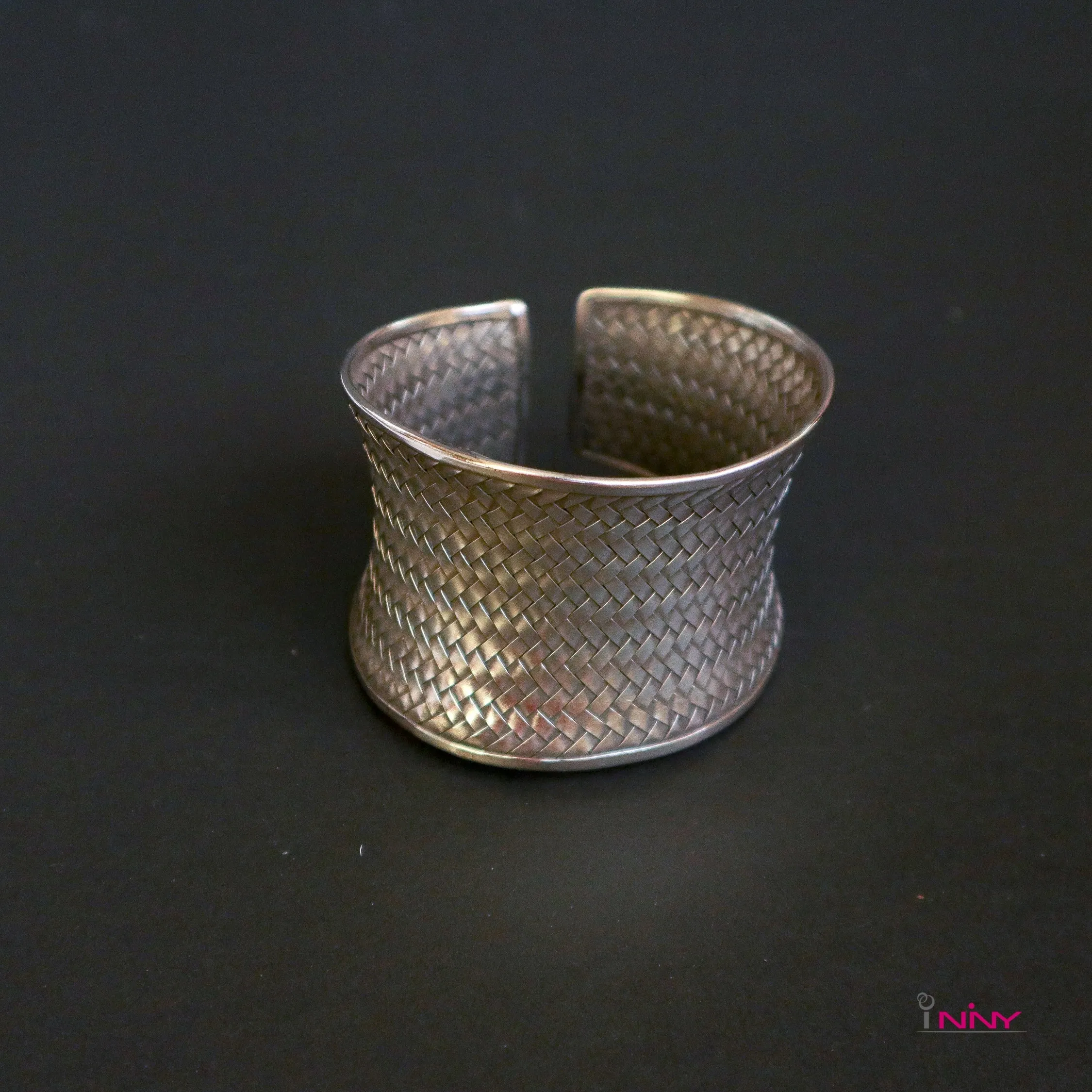 Tribal Silver Cross Bangle