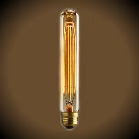 Tubular Vintage Light Bulb - 40 Watt - 7.4 in Length - Clear