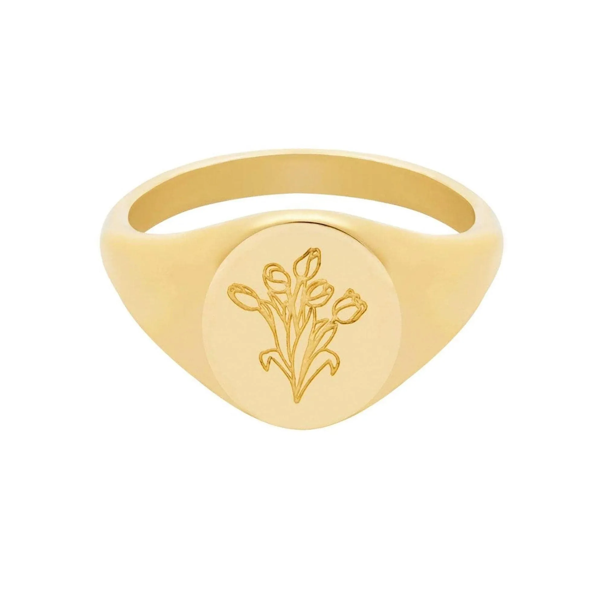 Tulips Signet Ring