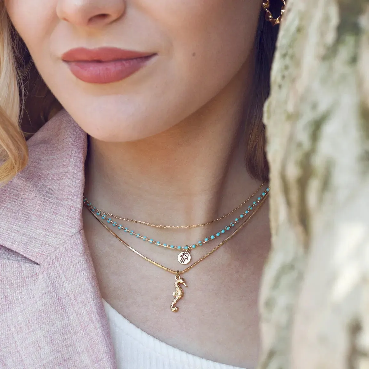 turquoise balls necklace