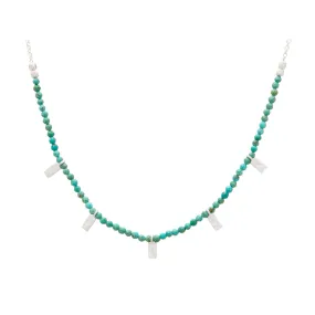 Turquoise Choker in Sterling Silver