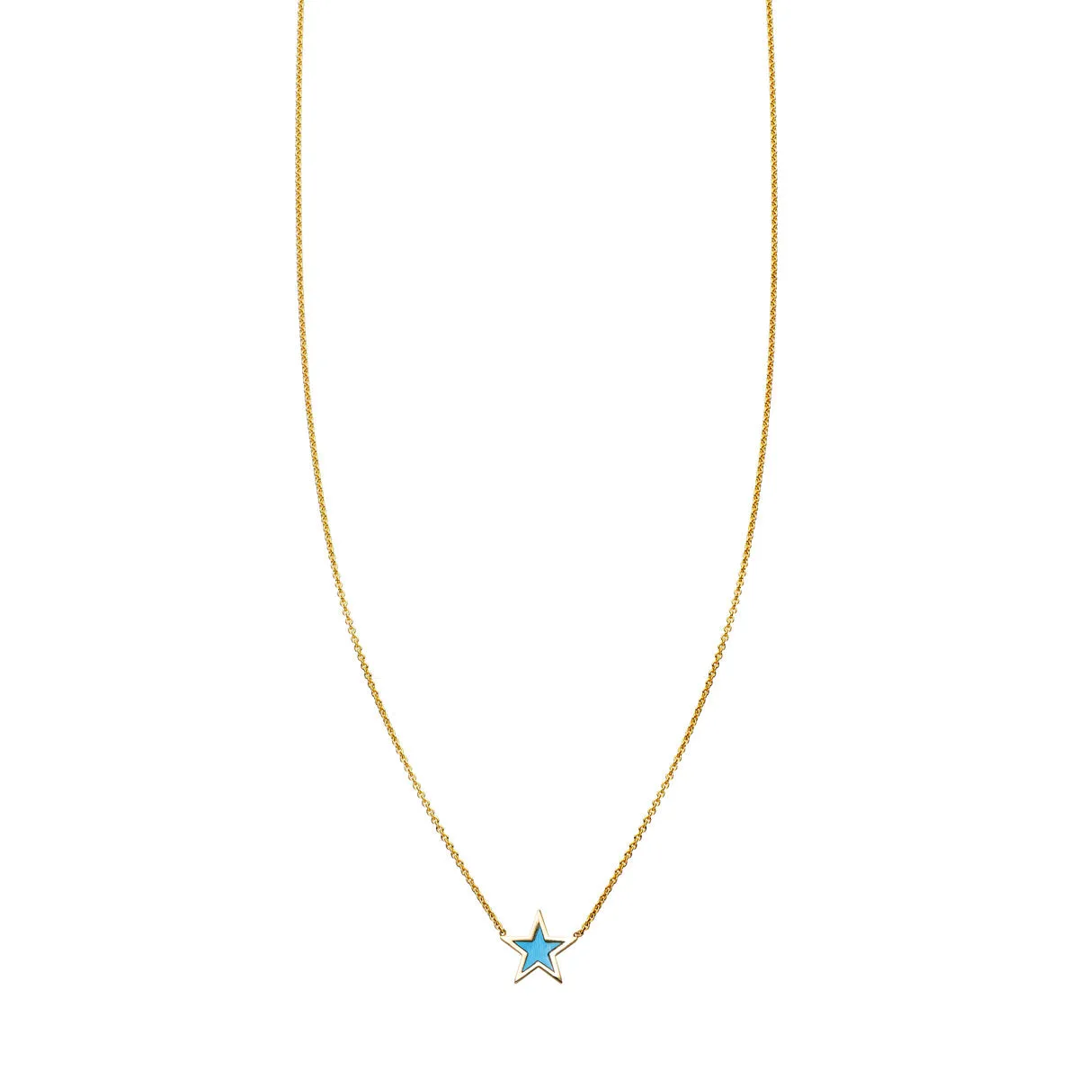 Turquoise Inlaid Star Necklace