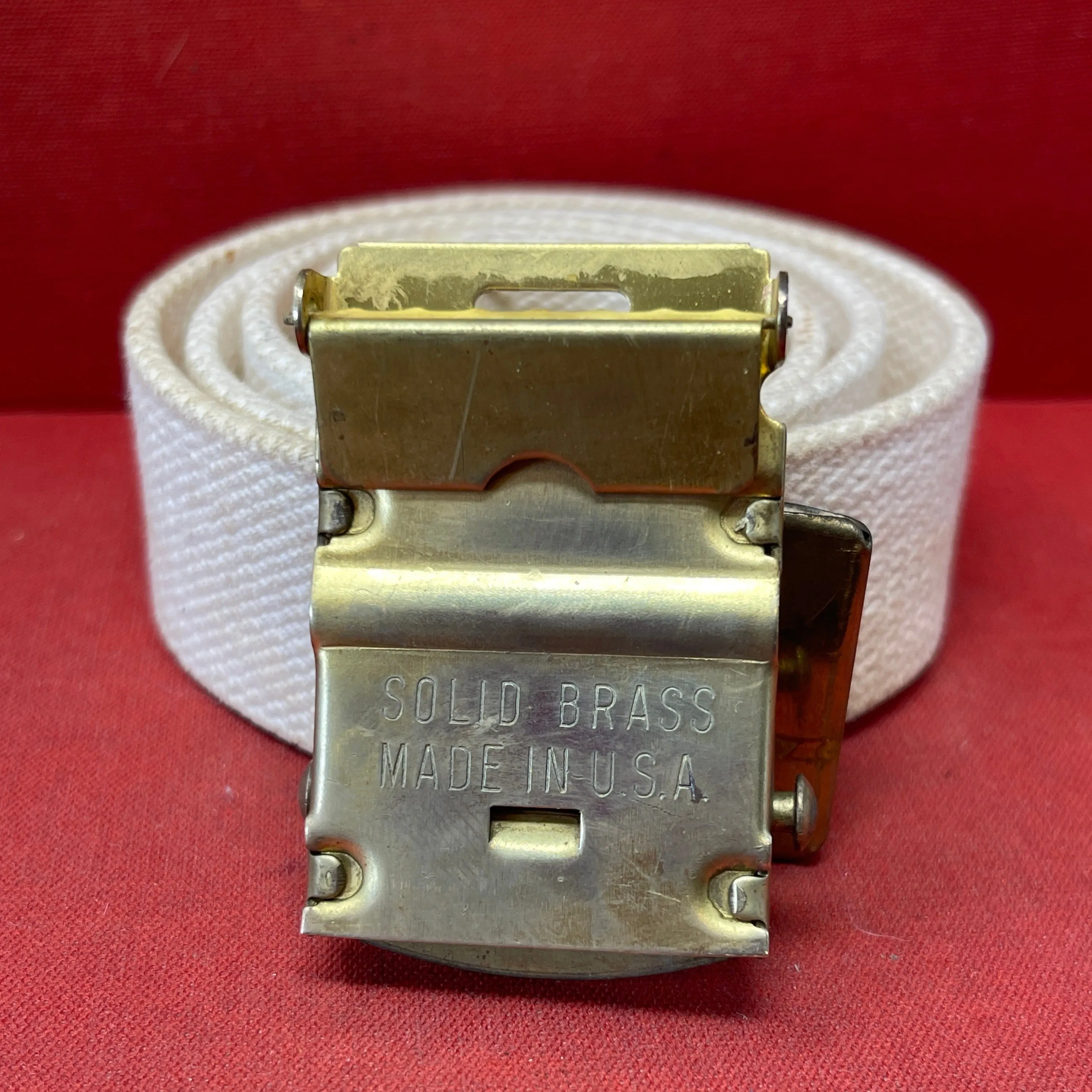 US Marine Enlisted Ranks Web Waist Belt with Brass Buckle