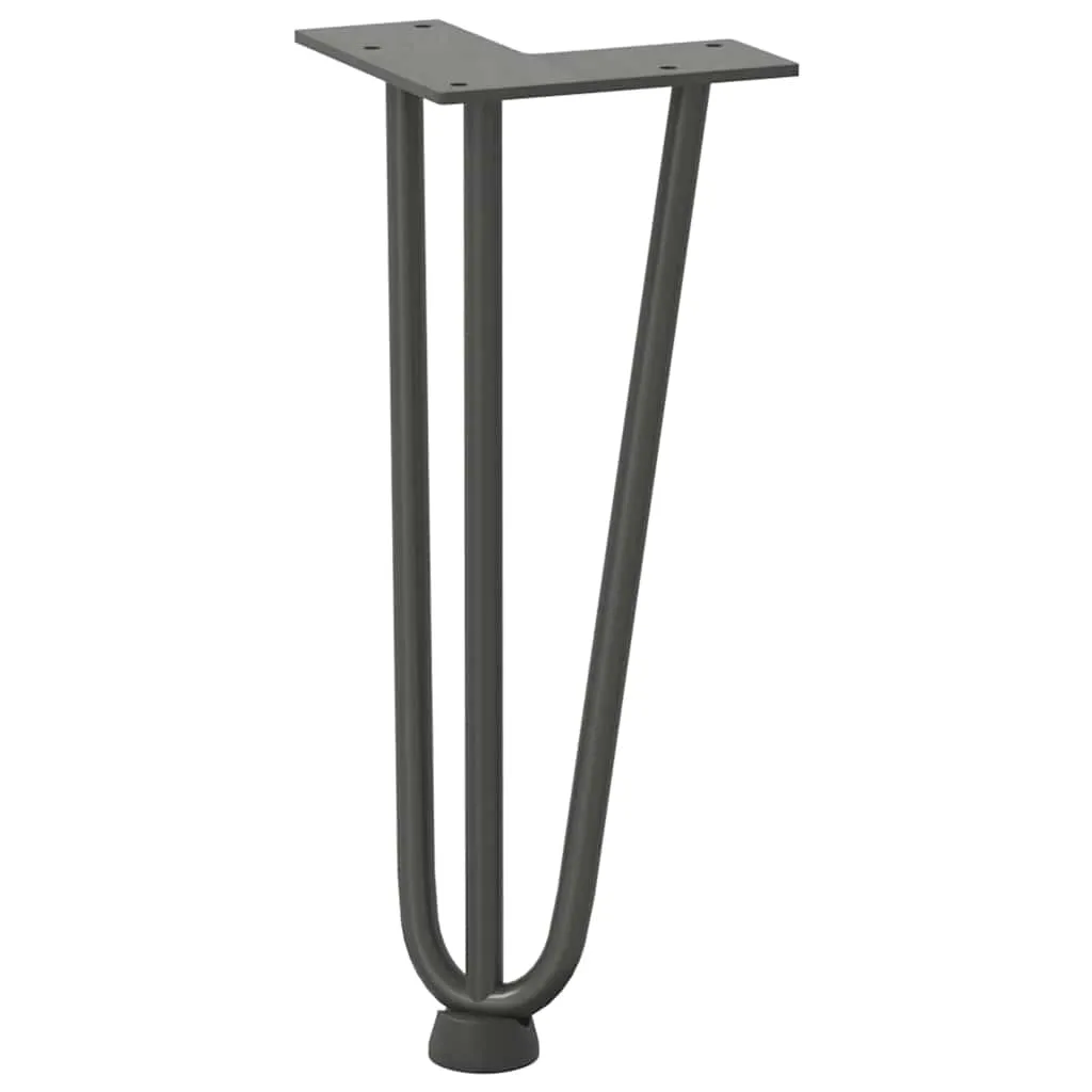 vidaXL Hairpin Table Legs 4 pcs Anthracite 30 cm Solid Steel