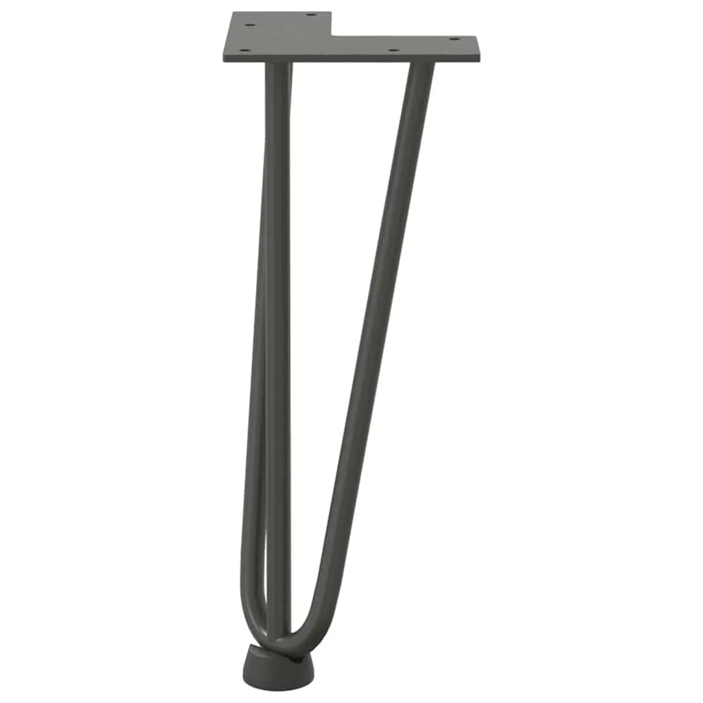 vidaXL Hairpin Table Legs 4 pcs Anthracite 30 cm Solid Steel